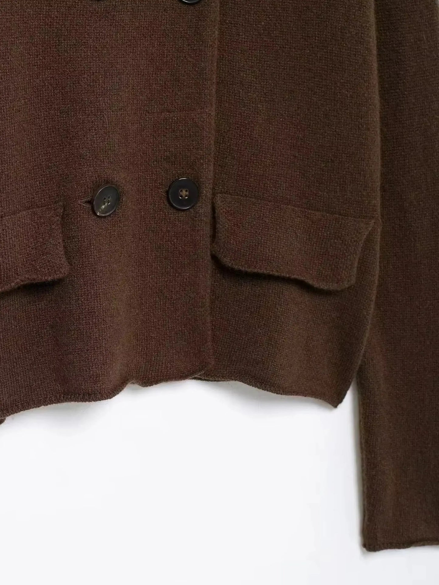 Zweireihige Strickjacke Damen Modern Elegent