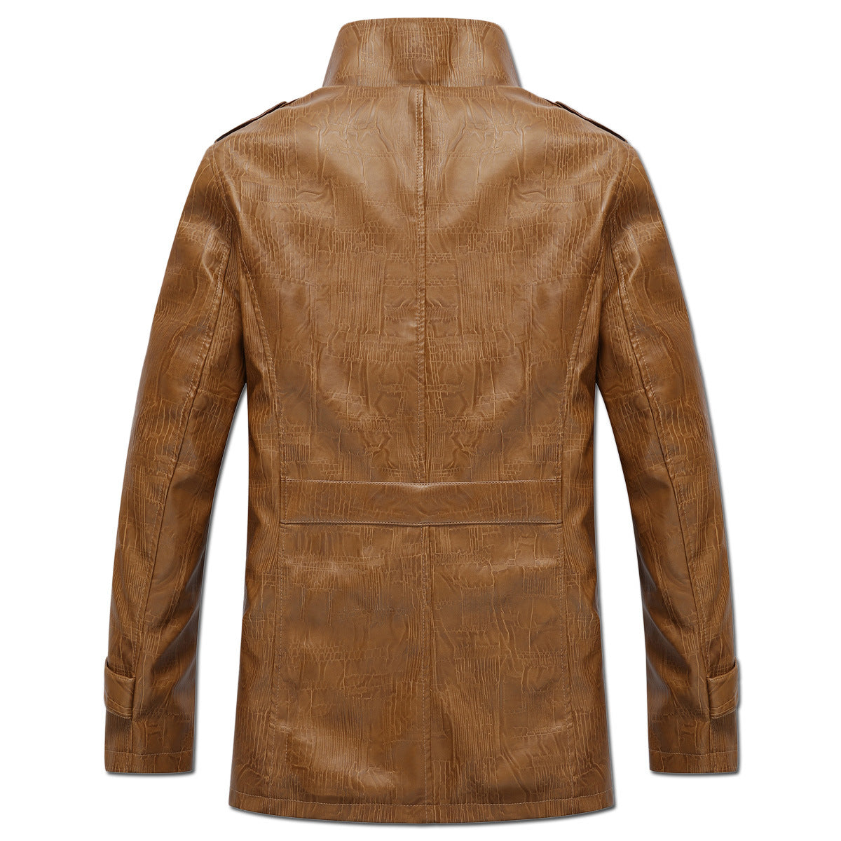 Lederjacke Herren Modisch Warm Fleece Schnitt