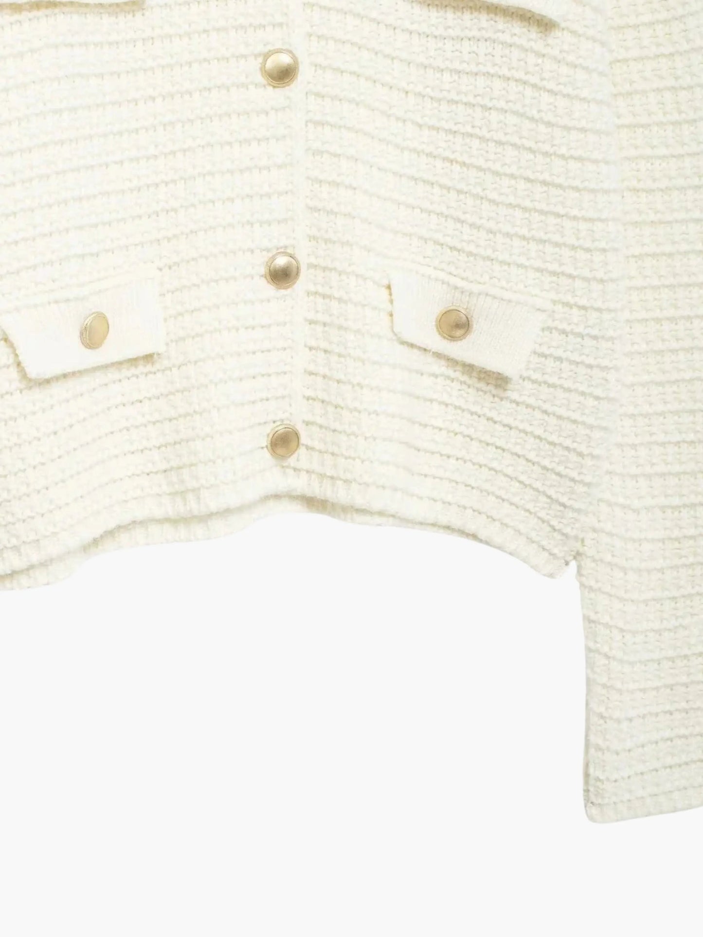 Strickjacke Damen Texturiert Knopfleiste Modern