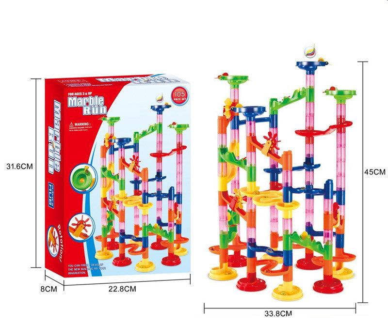 Murmelbahn Spielset Säulen Baustein Set für Kinder