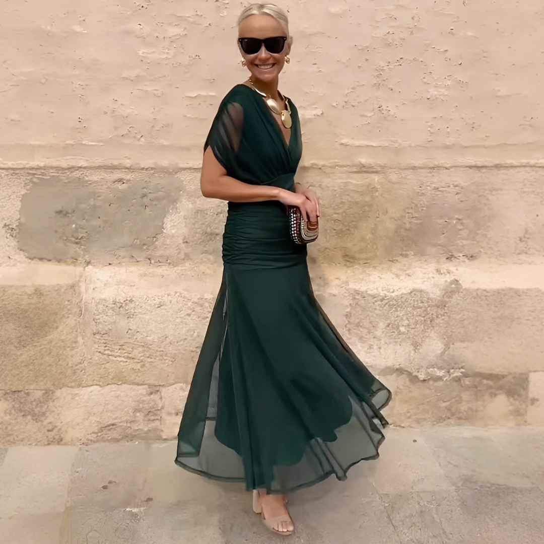 Elegantes Blumenkleid Damen Sommerkleid