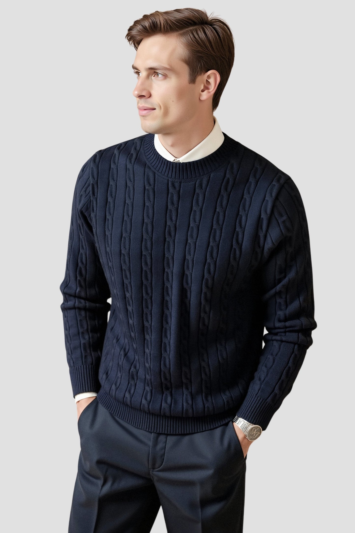 Zopfstrickpullover Elegent Bequem Damen