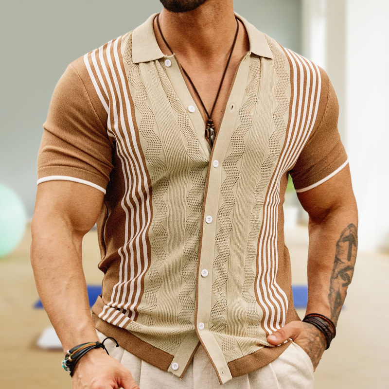 Herren Polo Baumwolle Klassisch Elegant