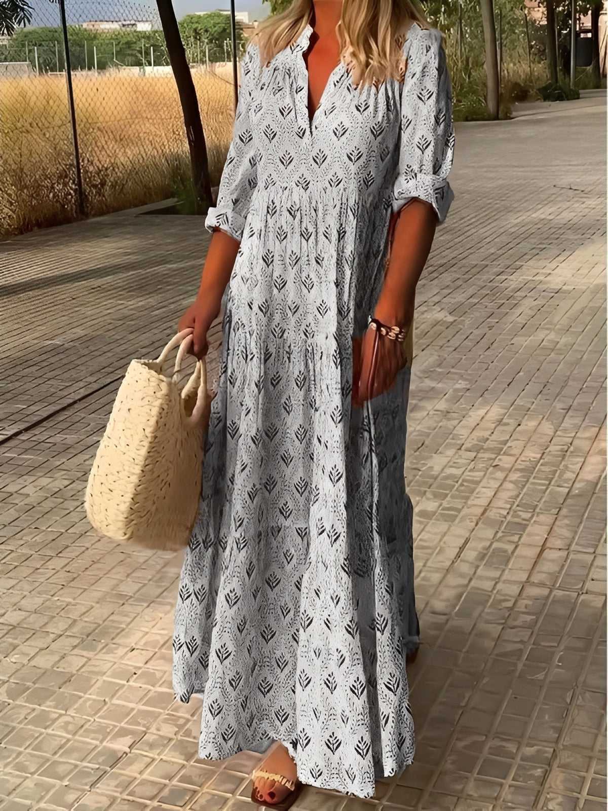 Lockeres Maxikleid Damen Modern Sommerkleid