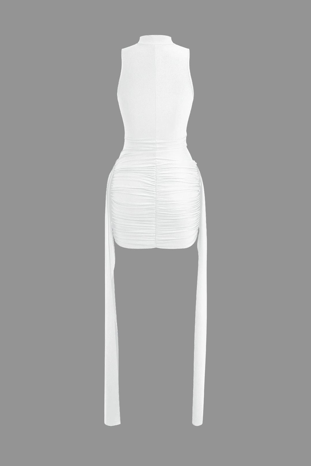 Elegantes Minikleid Bodycon Hochhalter mit Drapierung