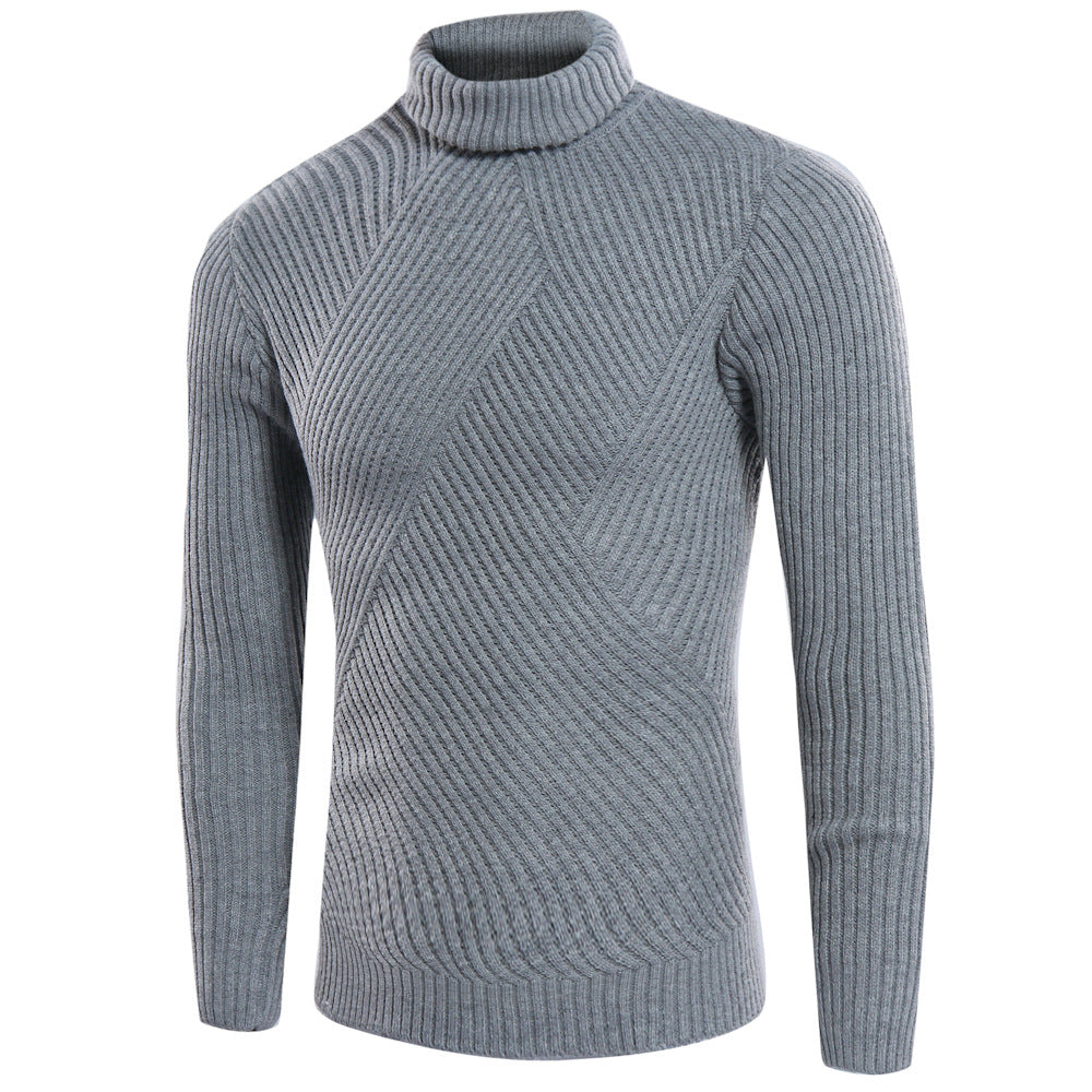 Herren Rollkragenpullover Strukturiert Modern Stilvoll