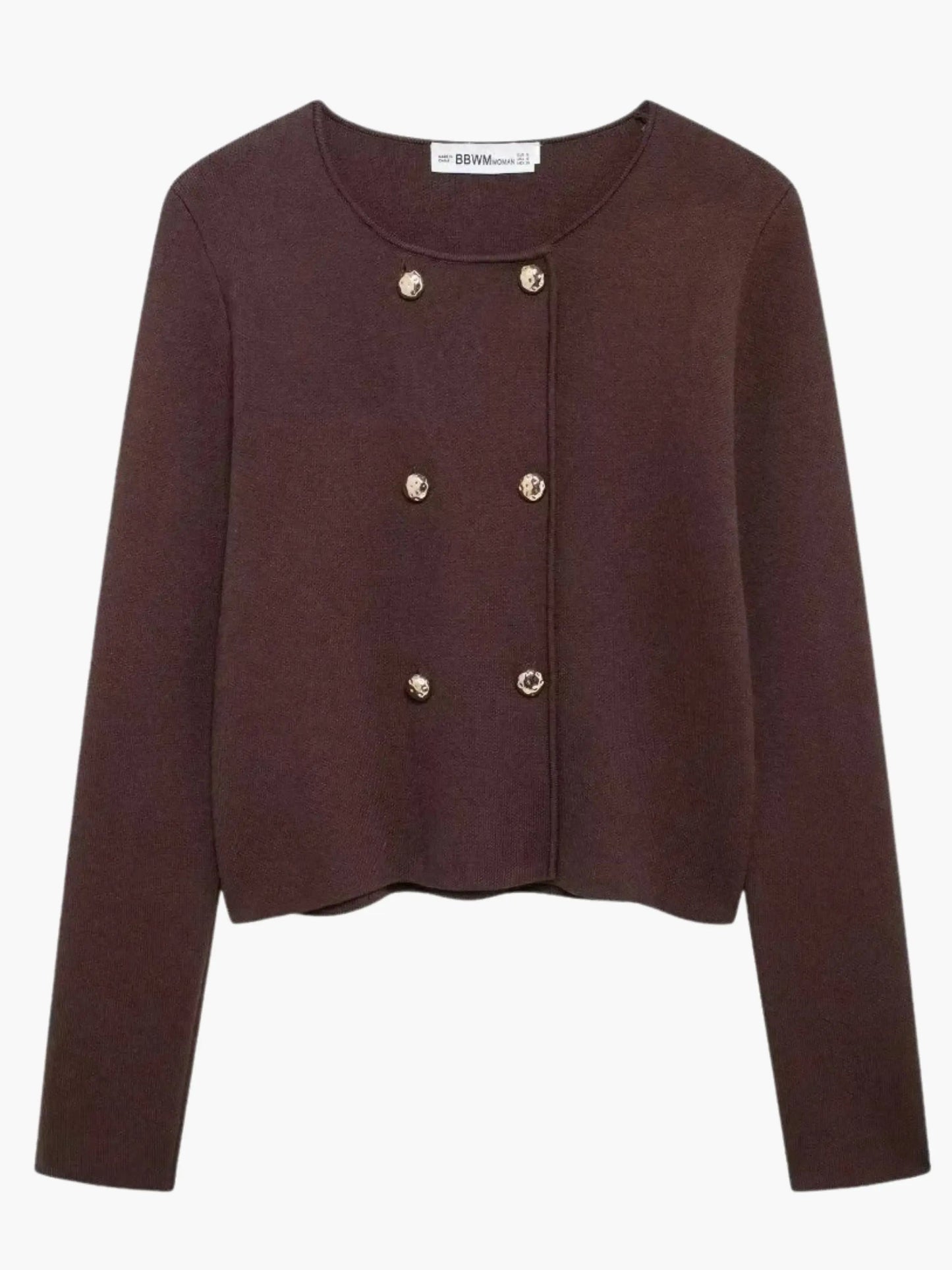 Strick-Cardigan Doppelreihig Damen Warm