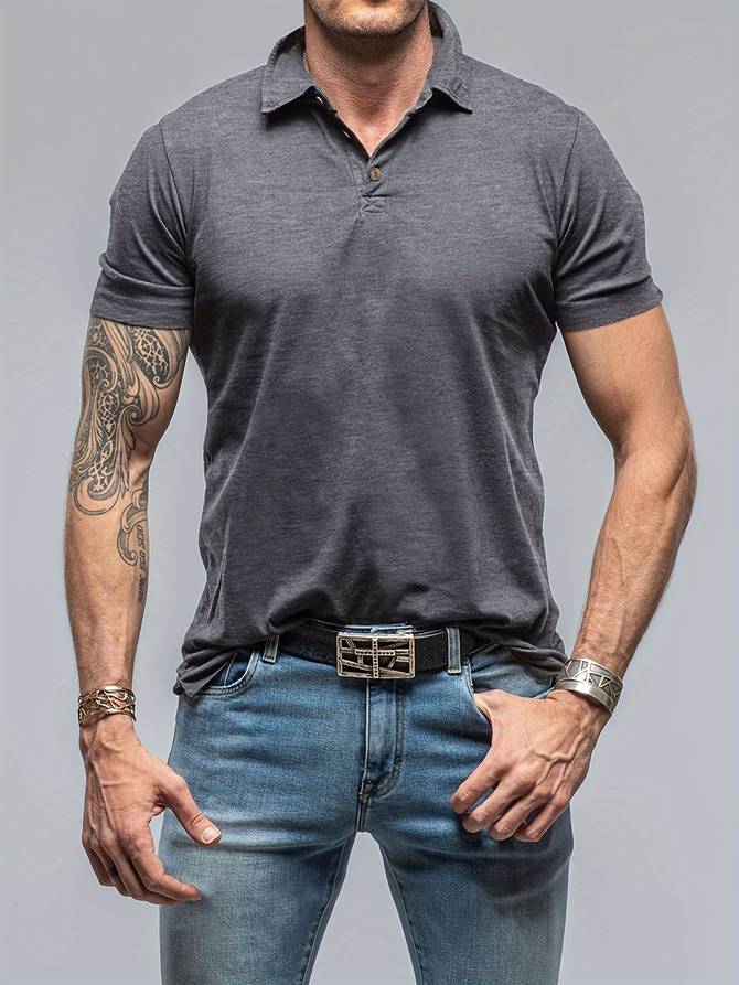 Herren Polo Luke Schlicht Elegantes Design