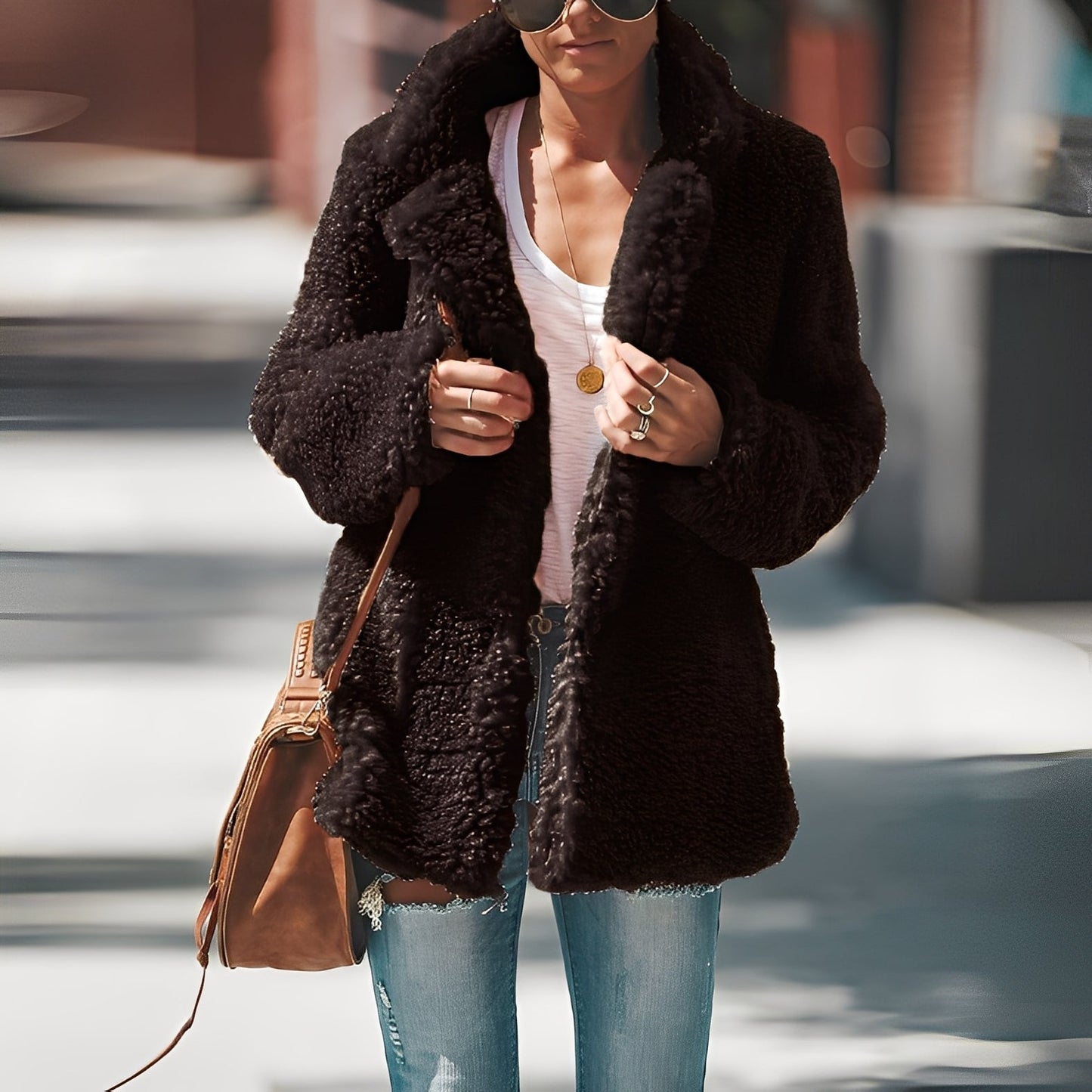 Damen Fleecejacke Warm Dicke Stylisch