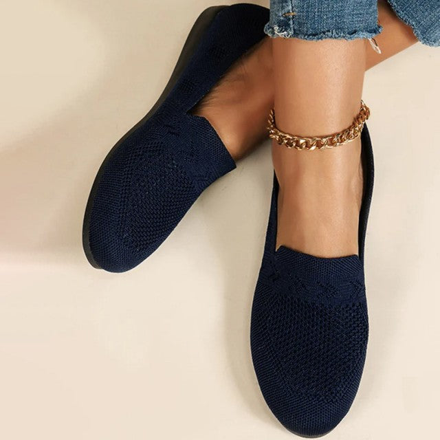 Blaue Sportschuhe Atmungsaktiv Netz Laufschuhe