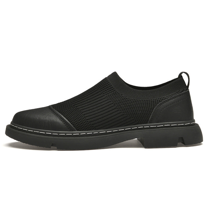 Herren Low-Top Schuhe Elegant Schwarz Lederschuhe
