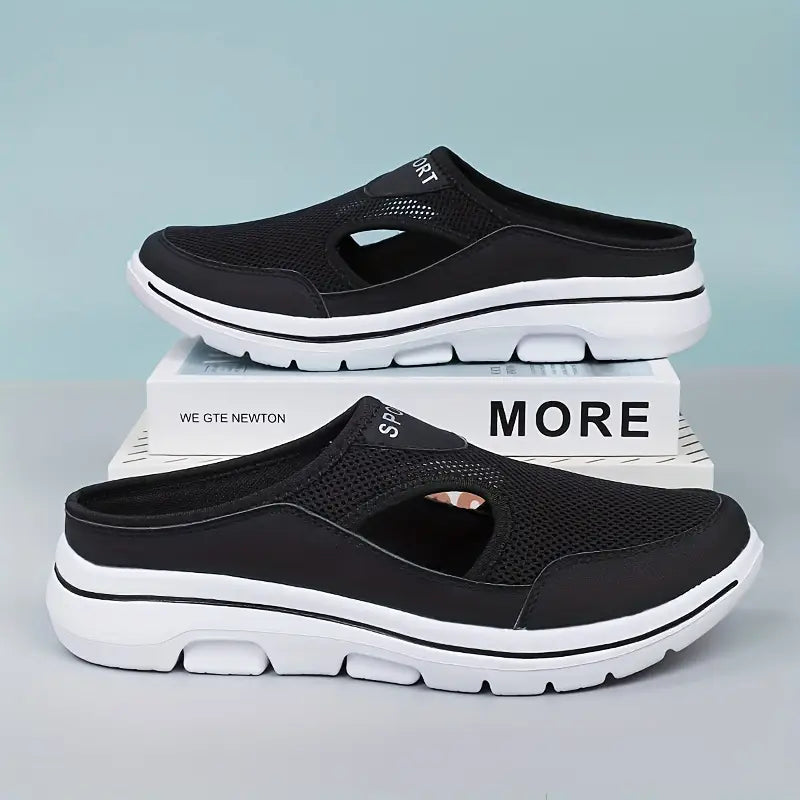 Herren Slip-On Schuhe Bequem Modisch Schwarz