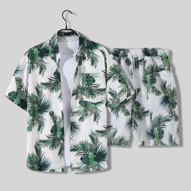 Hawai Hemd Herren Set Casual Freizeit