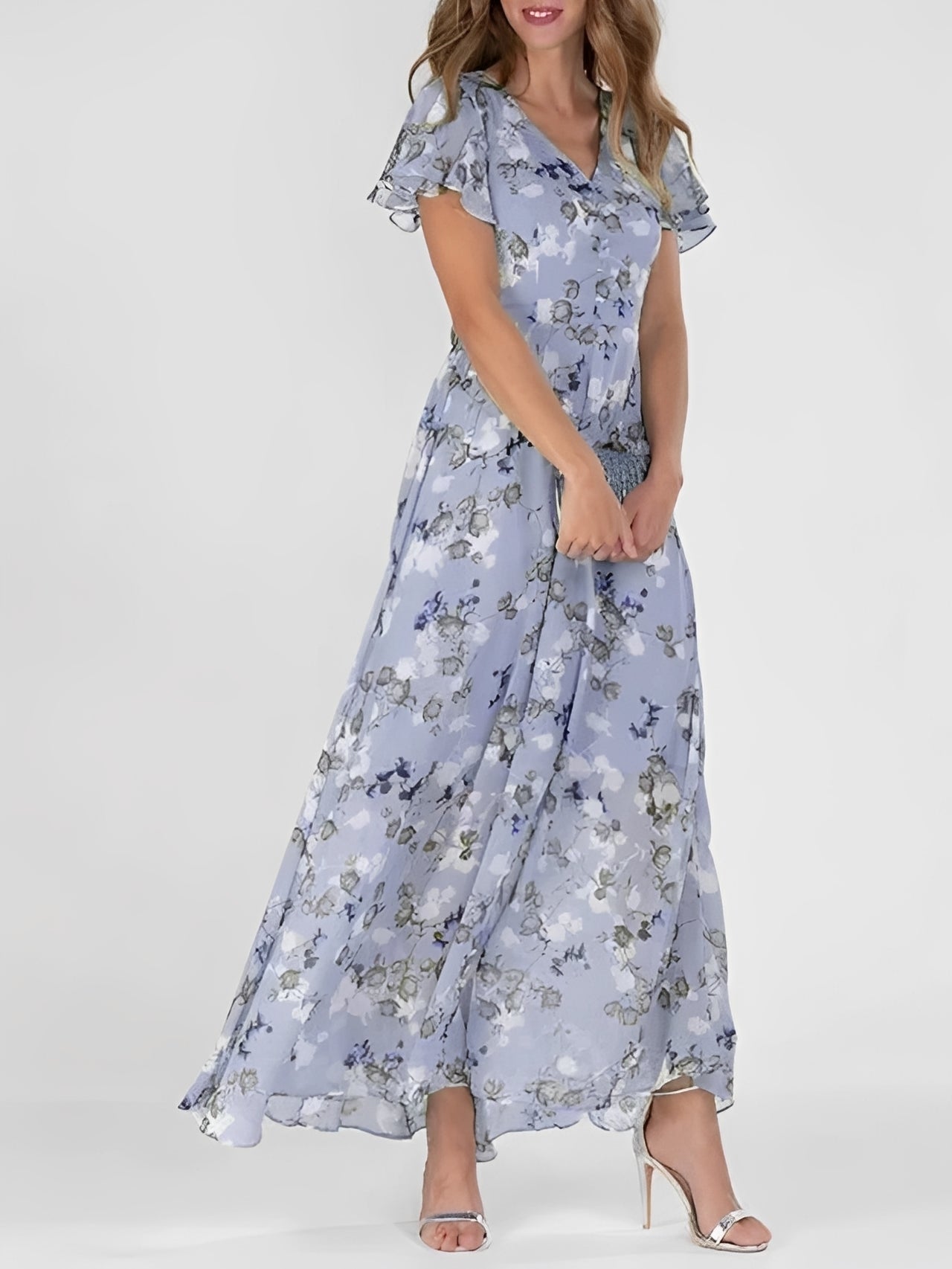 Damenkleid Blumenmuster Leicht Sommerkleid