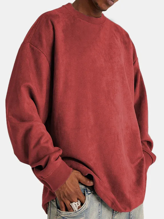 Wildleder Langarm-Pullover Elton
