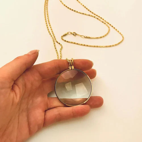 Loupenhalskette Vergrößerungskette Schmuck Geschenk