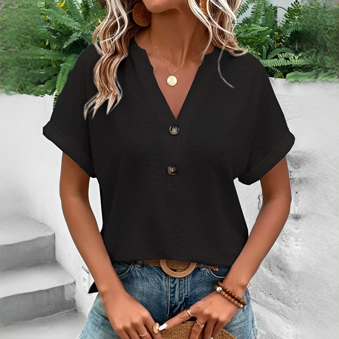 Elegante Damenbluse Modern mit V-Ausschnitt