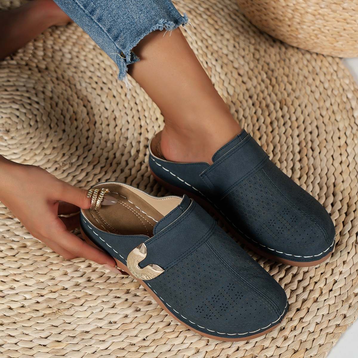 Sommerpantoffeln Damen Bequem Sandalen