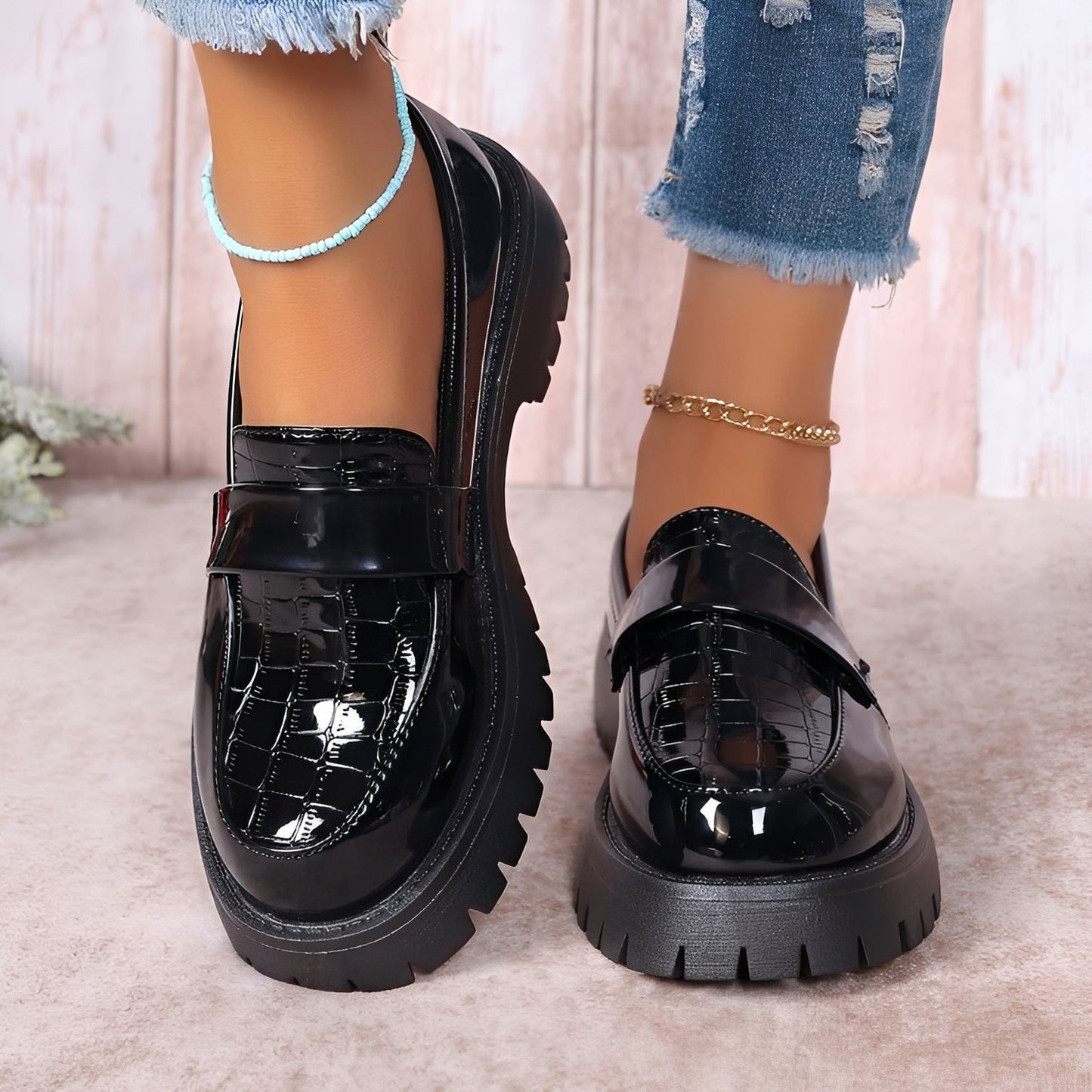 Damen Mokassins Schuhe Modern Stilvoll