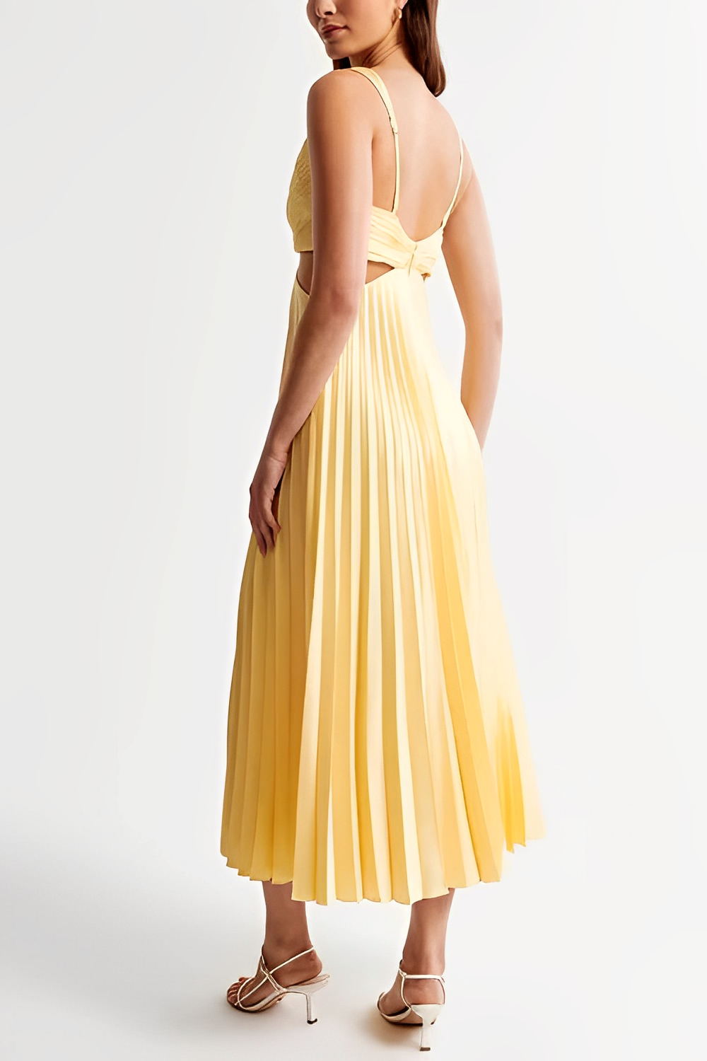 Elegantes Damenkleid Plissiert Hochzeitskleid Formal