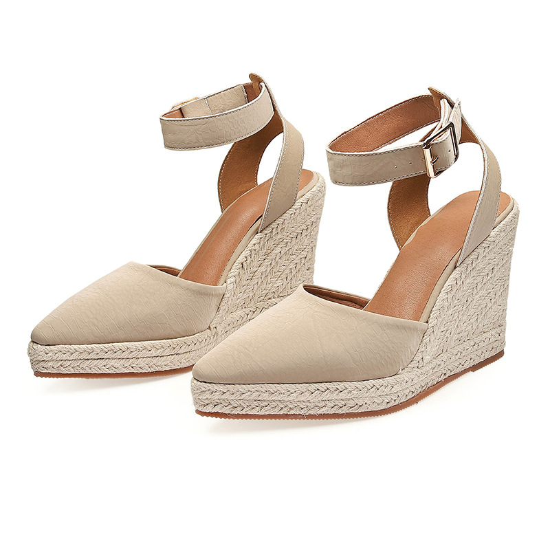 Keilabsatz Sandalen Damen Schuhe Heidi Stil