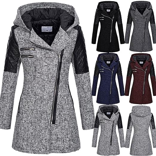Damen Winterjacke Warm Verstellbar Komfortabel