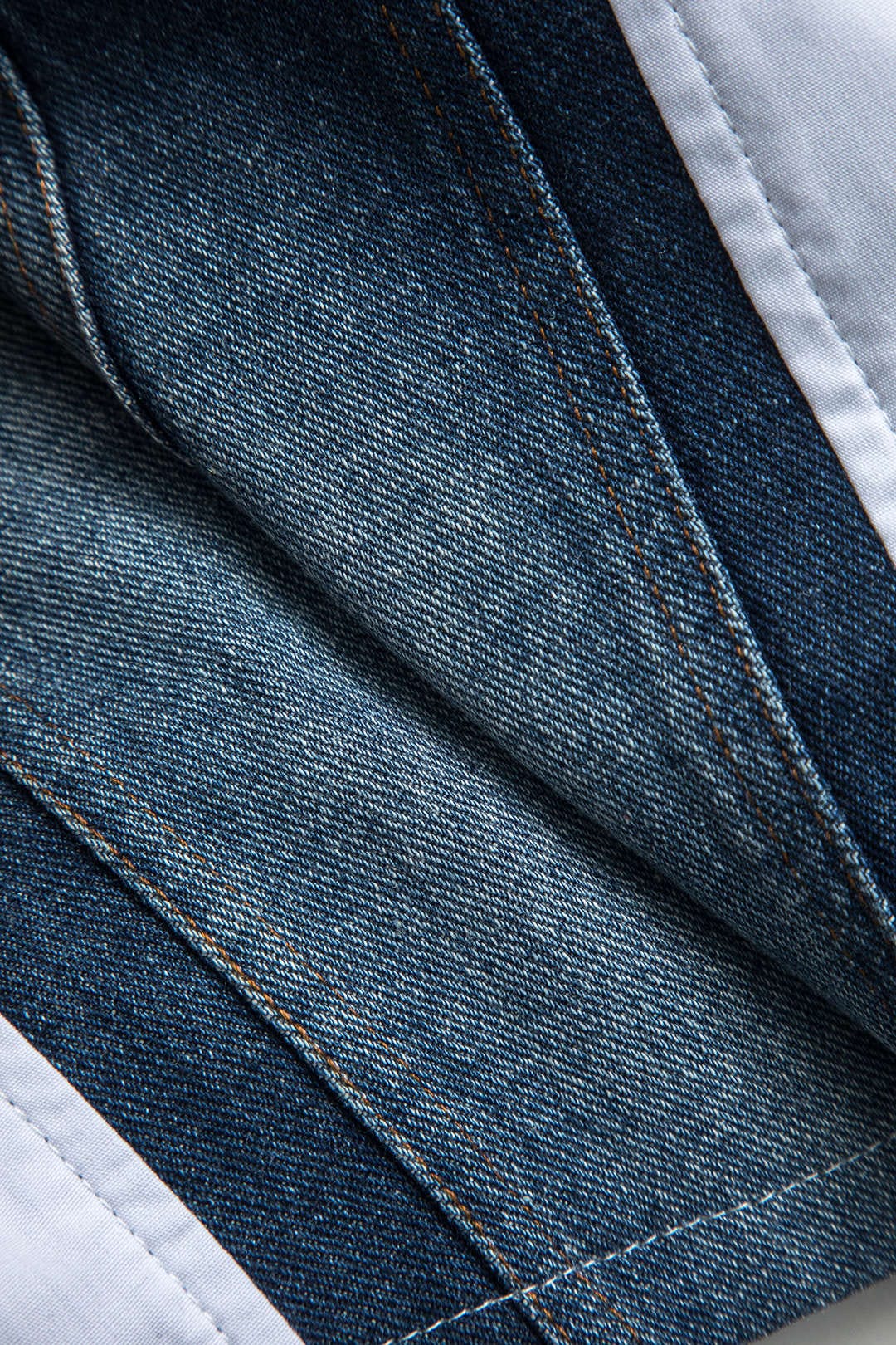 Cropped Hemd Denim Style Voluminöse Ärmel Frauen