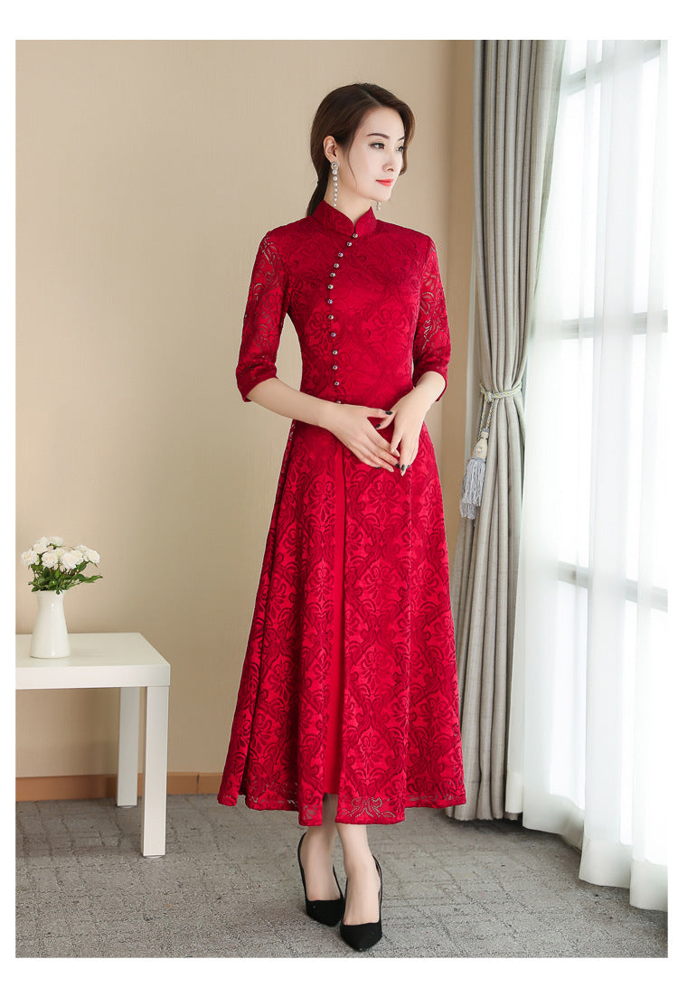 BerlinGlamour Spitzen-Qipao: Sommerkleid für Mädchen