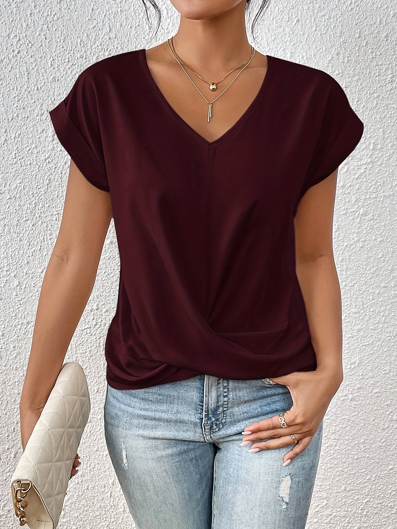 Damen T-Shirt Klassisch Elegantes Design