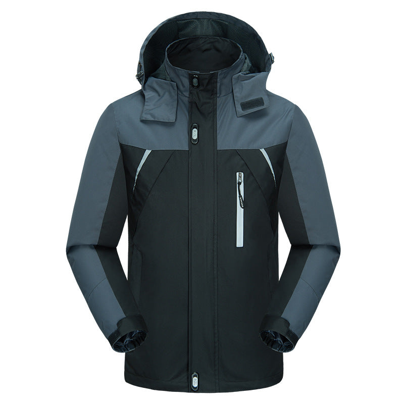 Herren Outdoor-Jacke Wasserdicht Isoliert Mit Verstellbarem Kapuzen