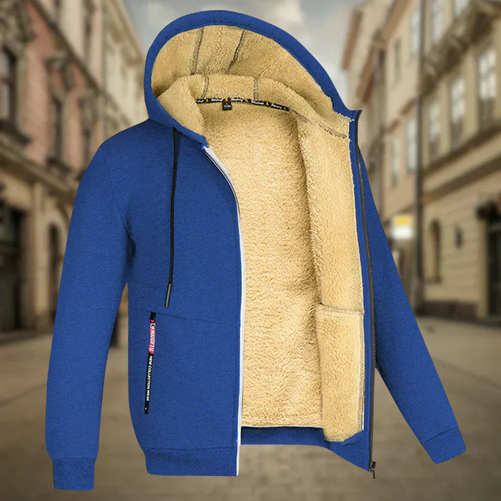 Herren Fleece Hoodie Warm Bequem Sportlich