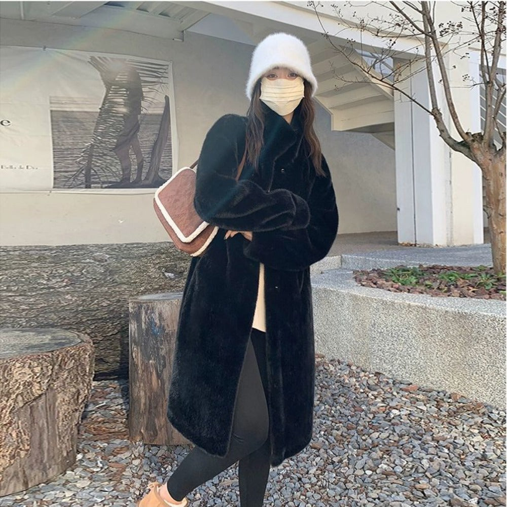 Kunstfelljacke Damen Glamour Winter