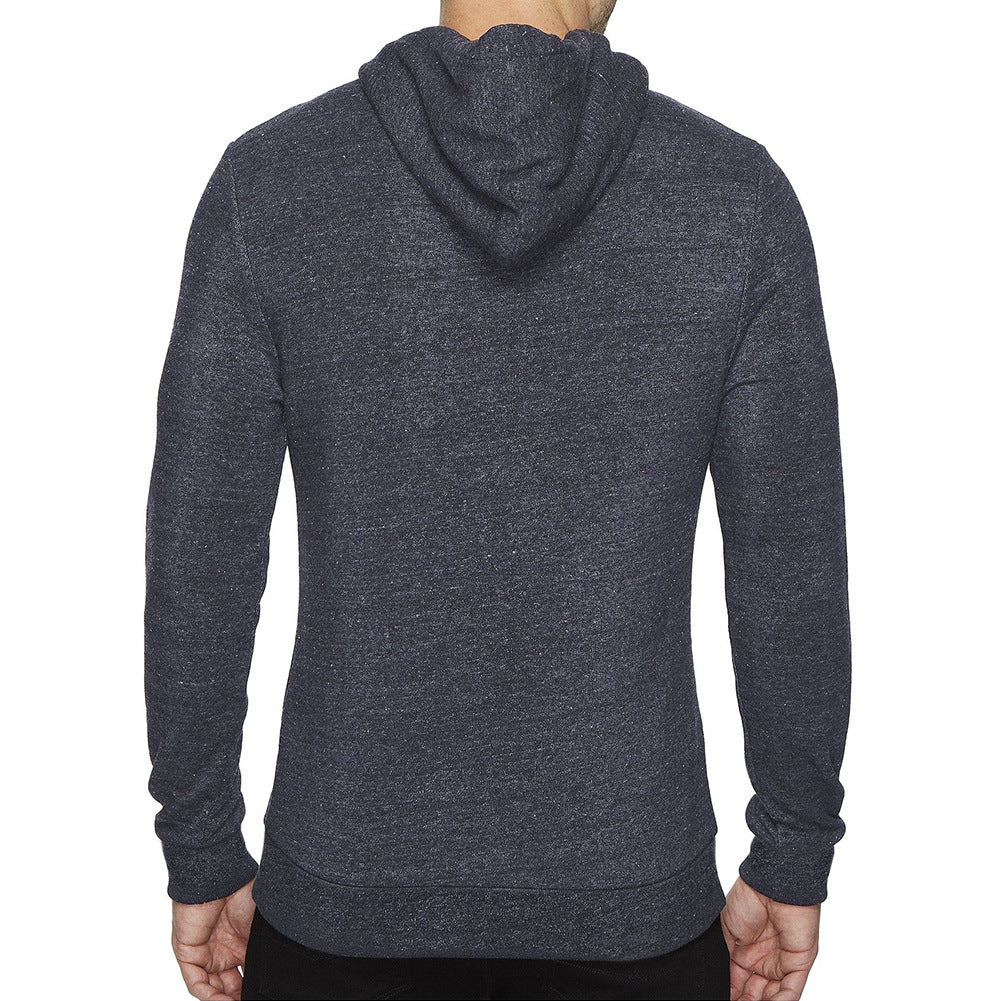Herren Hoodie Funktionsshirt mit Reißverschluss und Taschen