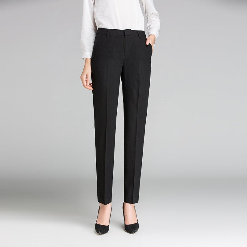 Damen Businesshose aus Stretchstoff Elegant Schwarz