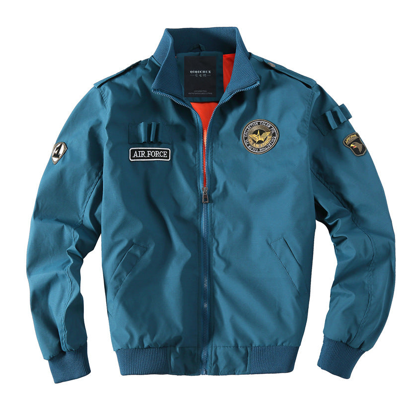 Leder Pilotenjacke Herren Schwarz Modern