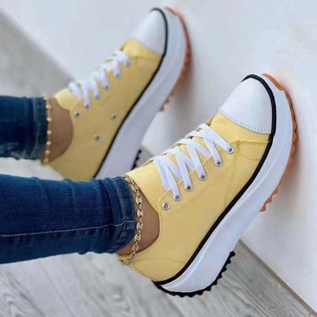 Plateau Sneaker Damen Stil Komfort Schuhe Höhe