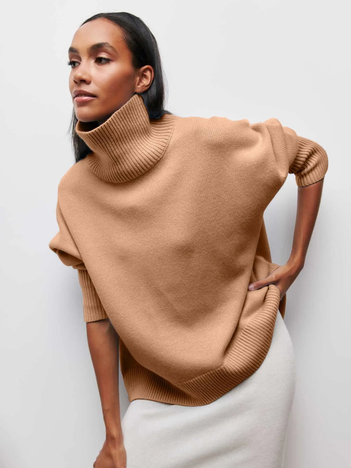 Xandra | Gestrickter Pullover Mit Langem Hals Zendoo.de
