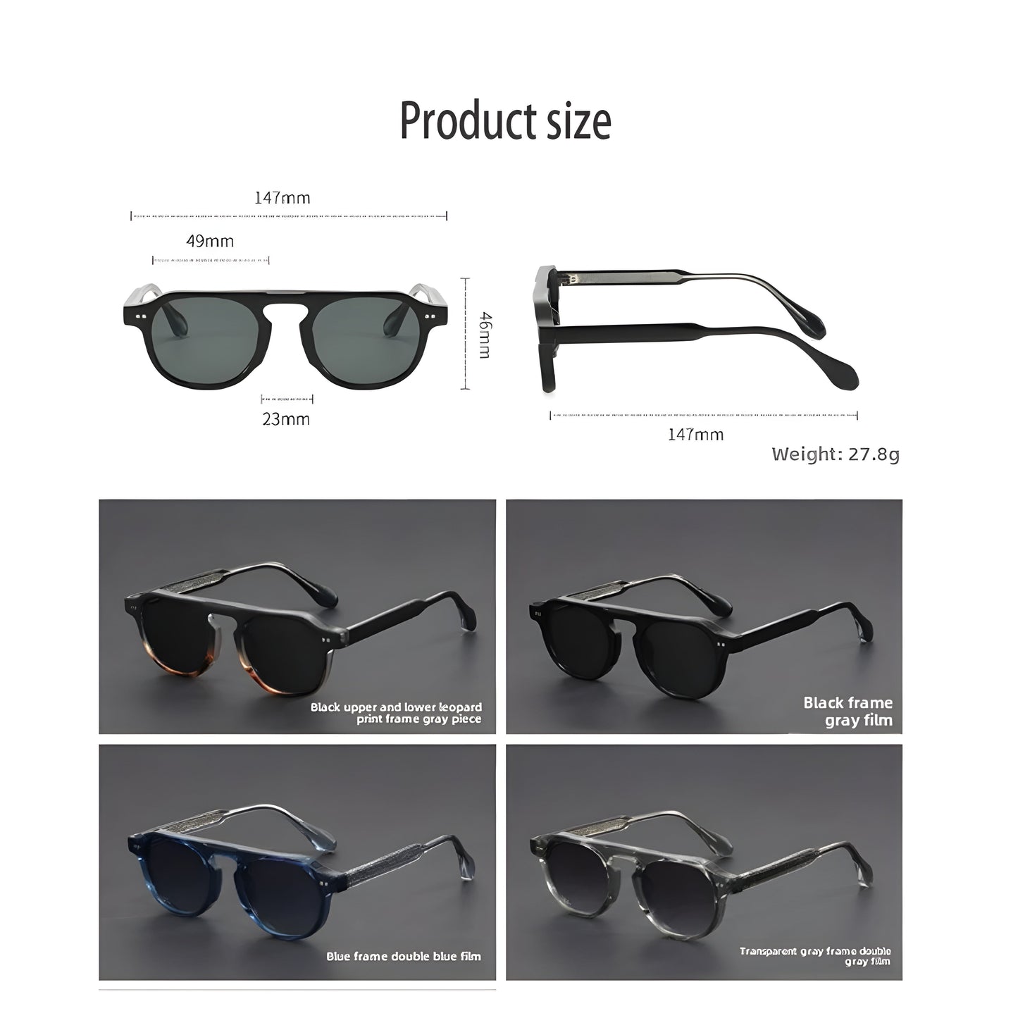 Herren Sonnenbrille Retro Vintage Style