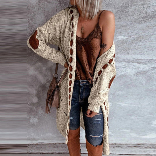 Modische Strickjacke mit Kapuze Damen Trendy