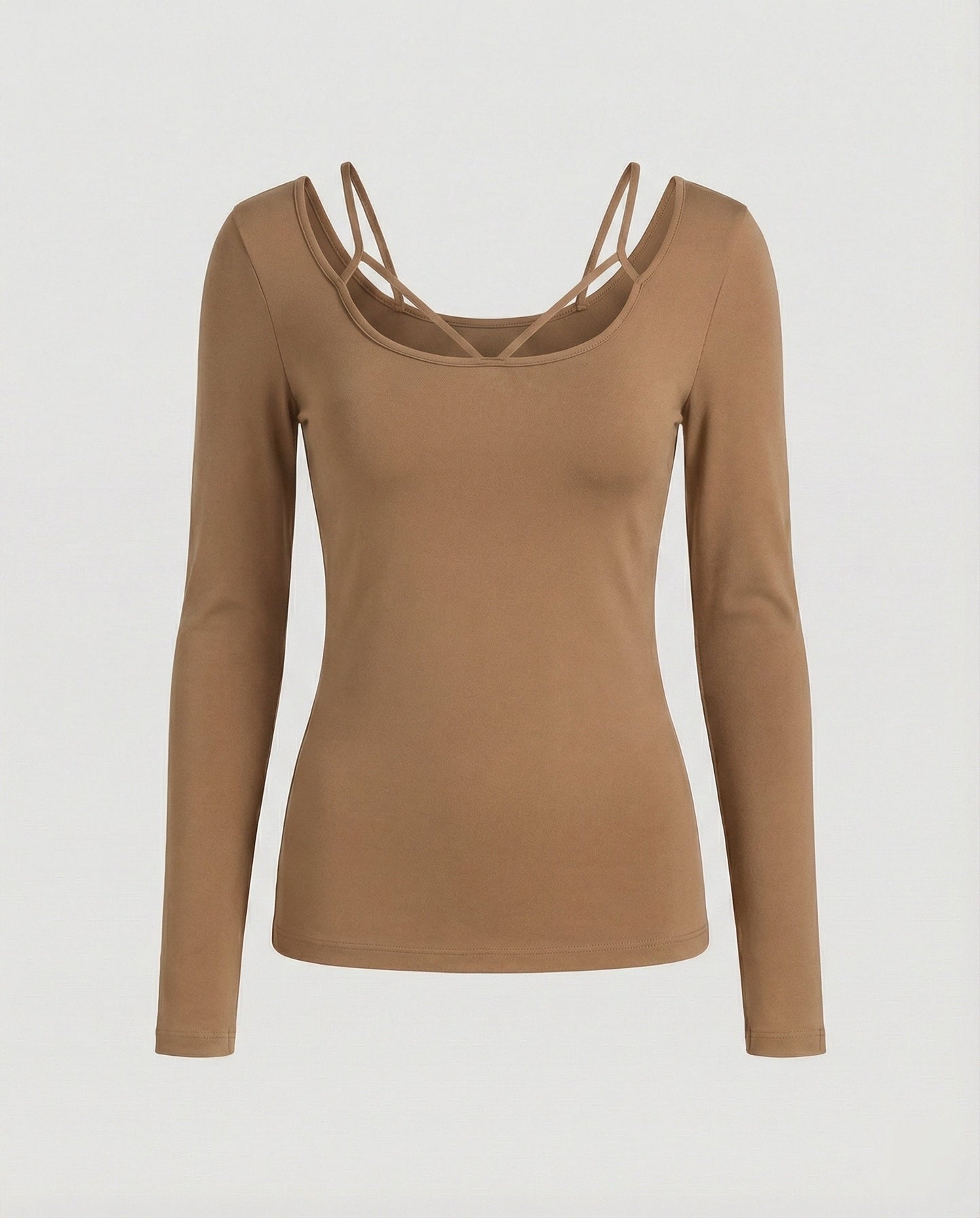 Damen Langarmshirt Blumenmuster Slim Fit Schnürung