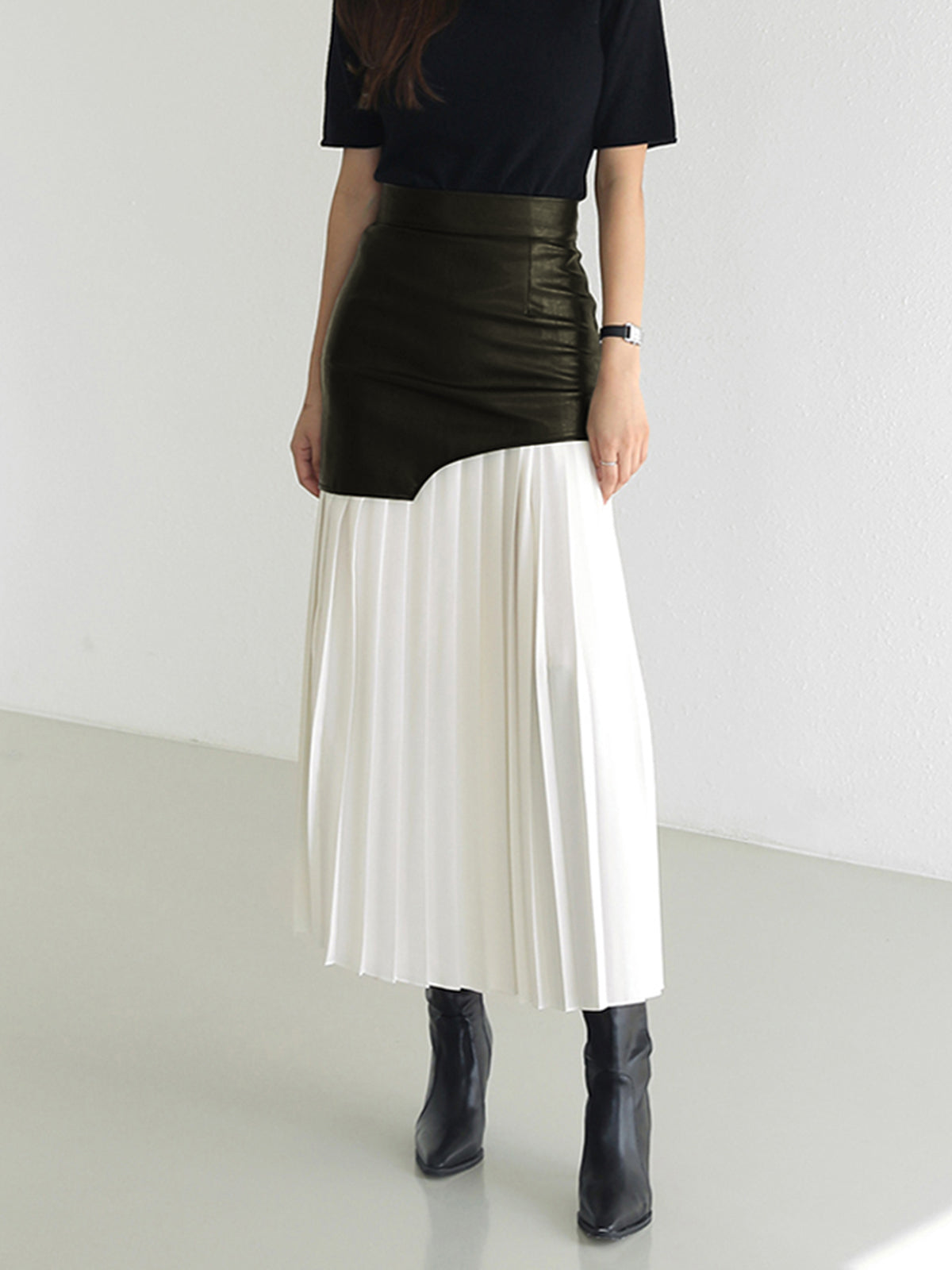 Damen Sommerrock Asymmetrisch Midi Kleid