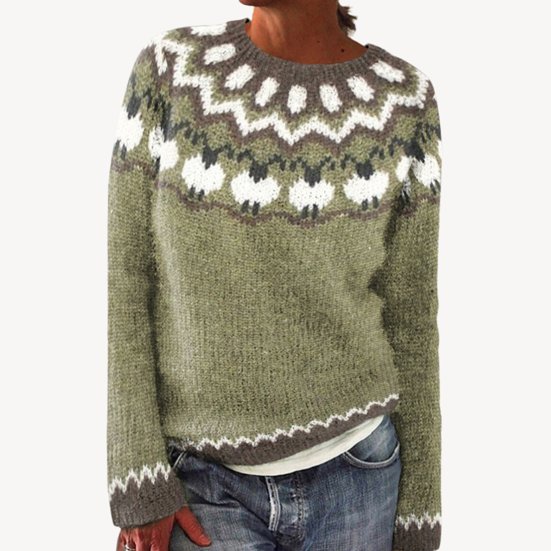 Bestickter Blumenpullover für Damen | Loravelle 12