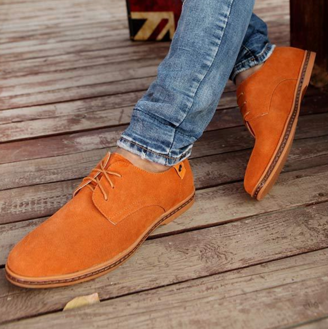 Wildleder-Schuhe für Männer Elegante Herrenschuhe Schwarz