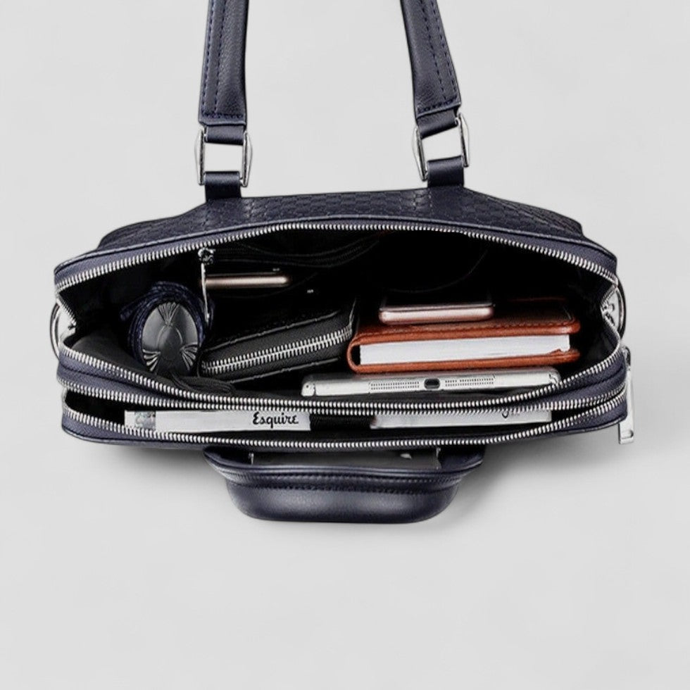 Business-Laptoptasche aus Leder mit passender Reisebrieftasche 5