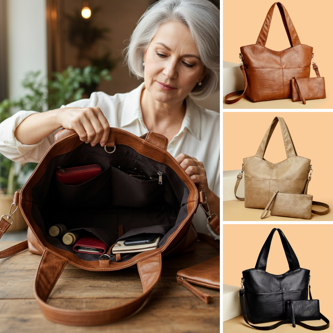 Elegante Damenhandtasche mit doppeltem Riemen