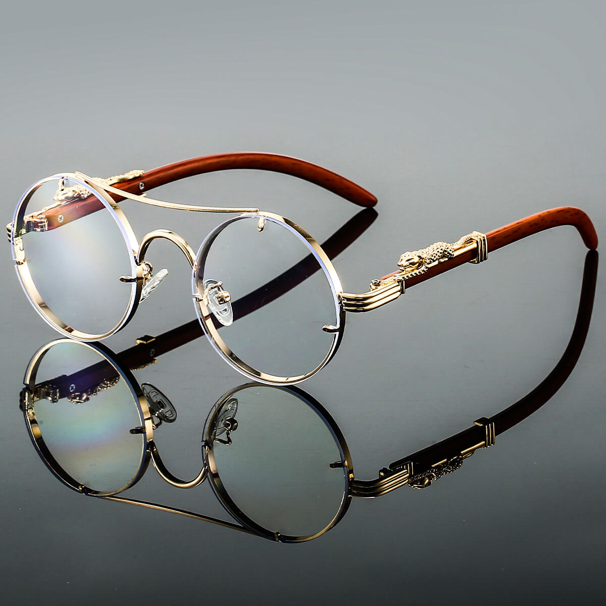 Retro Sonnenbrille Oval Metall Berlin Style