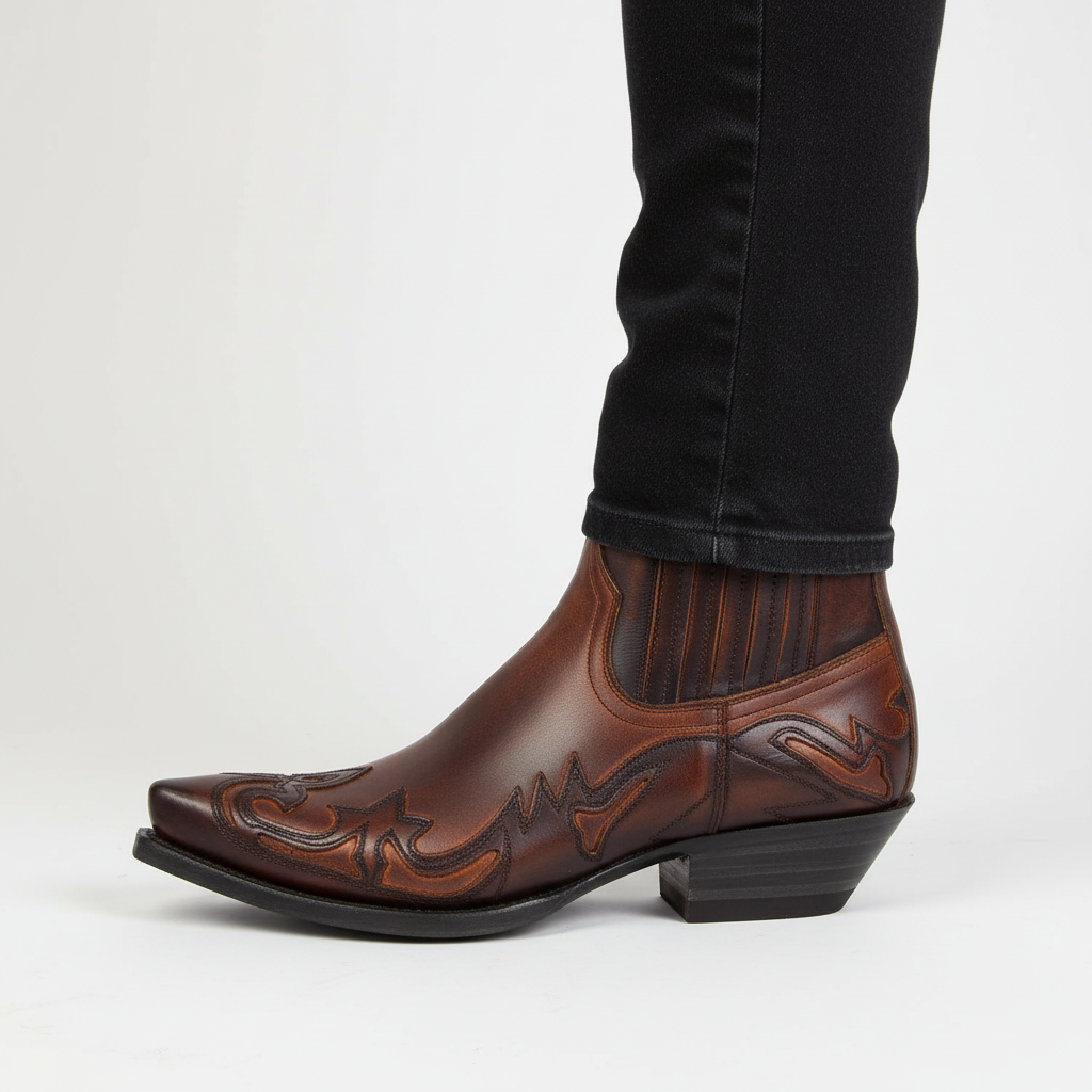 Leder Cowboy Stiefel Westernstil Damen