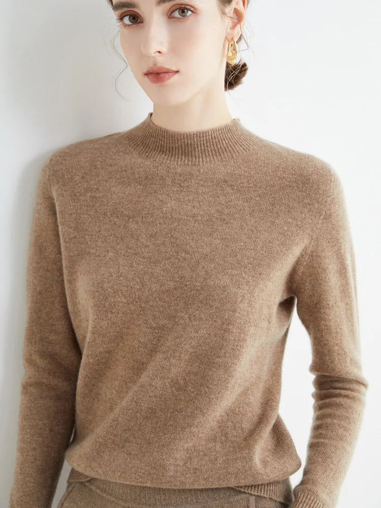 Damen Pullover Elegent Langarm Stilvoll
