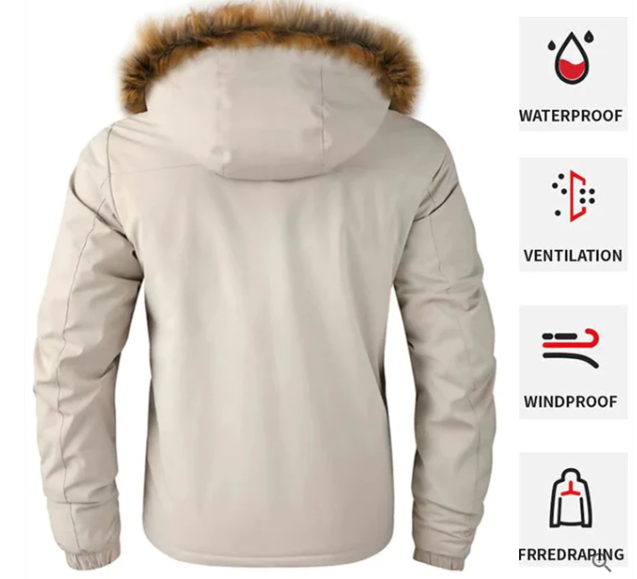 Wasserdichte Winterjacke Herren Warm Isoliert