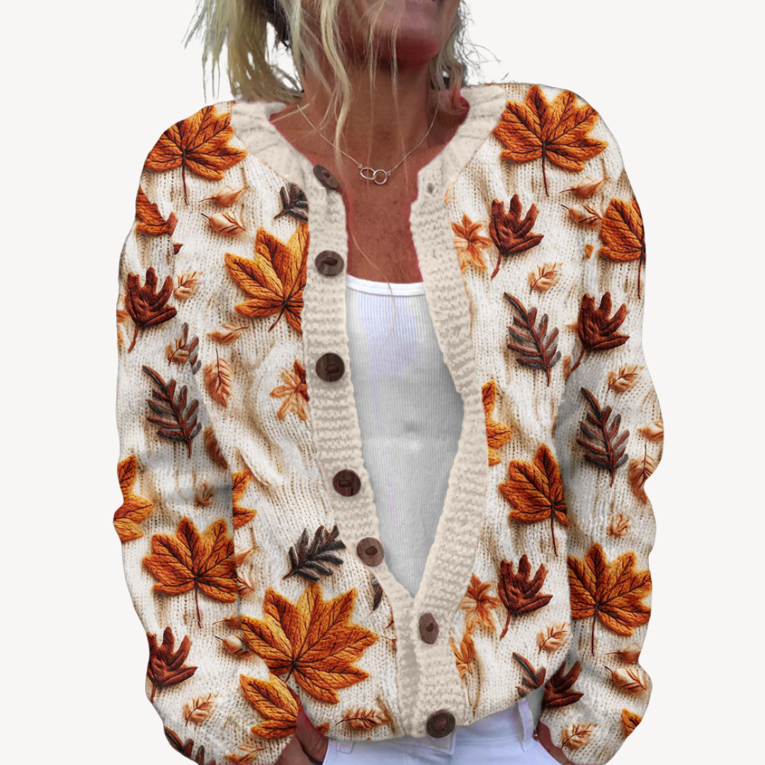 Damen-Cardigan mit Blumenstickerei | Loravelle 8